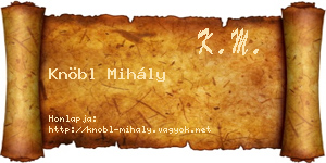 Knöbl Mihály névjegykártya